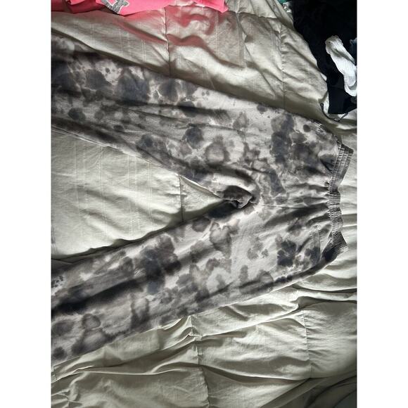 PINK Victoria’s Secret Tie Dye Sweatpants Women’s M Gray Black Lounge Joggers - Picture 1 of 5